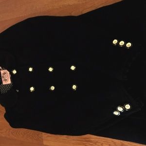 Juicy couture black puff shoulder jacket